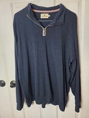 The Normal Brand Puremeso Weekend Quarter Zip Size XXL Navy